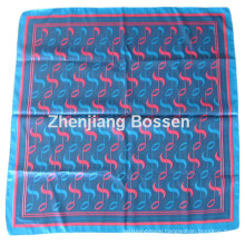 OEM Produce Customized Design Printed Promoitonal Satin Silk Like Square Scarf